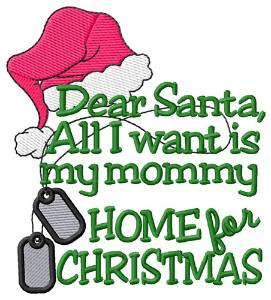 Picture of Mommy Home For Christmas Machine Embroidery Design
