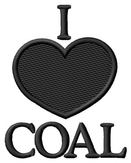 Picture of I Love Coal Machine Embroidery Design