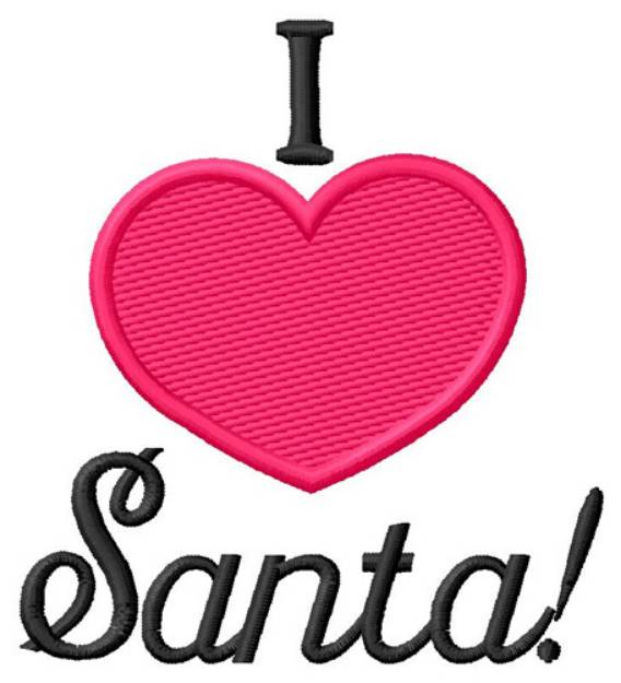 Picture of I Love Santa Machine Embroidery Design
