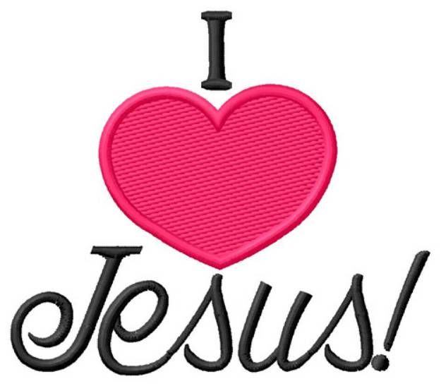 Picture of I Love Jesus Machine Embroidery Design