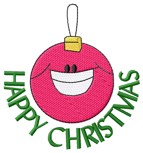 Happy Christmas Machine Embroidery Design