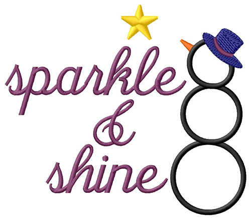 Sparkle And Shine Machine Embroidery Design