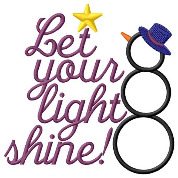 Picture of Let Your Light Shine Machine Embroidery Design