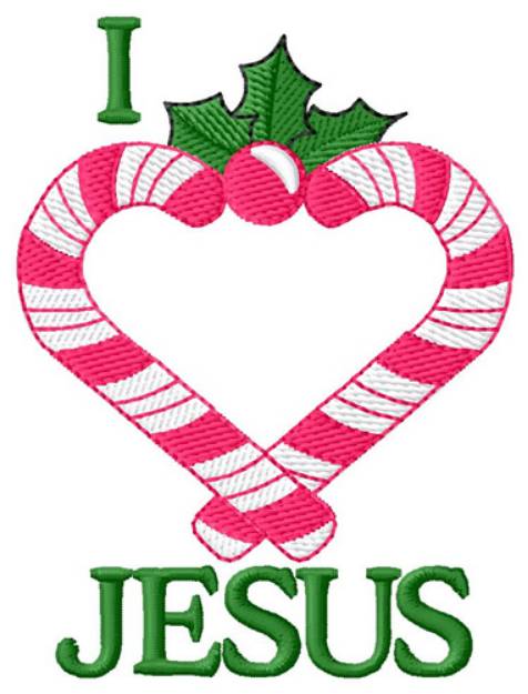 Picture of I Love Jesus Machine Embroidery Design