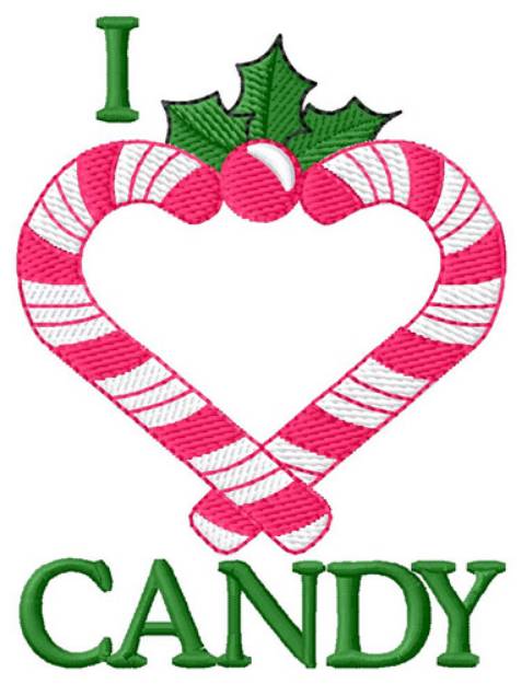 Picture of I Love Candy Machine Embroidery Design