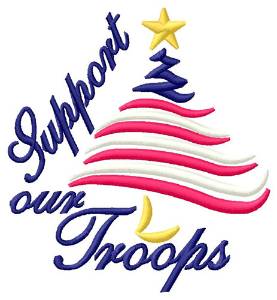 Picture of Support Our Troops Machine Embroidery Design