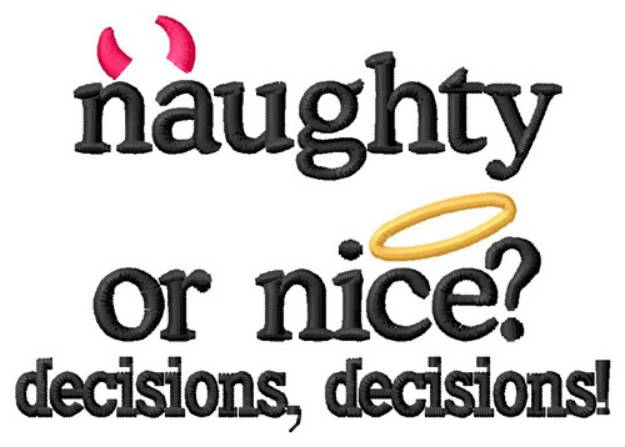 Picture of Naughty Or Nice Machine Embroidery Design