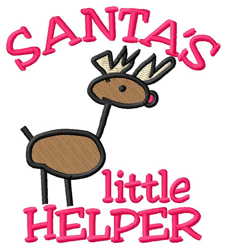 Santas Little Helper Machine Embroidery Design