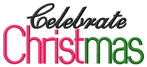 Celebrate Christmas Machine Embroidery Design