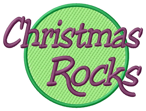 Christmas Rocks Machine Embroidery Design