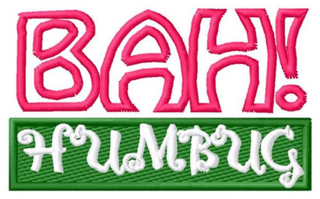 Picture of Bah Humbug Machine Embroidery Design