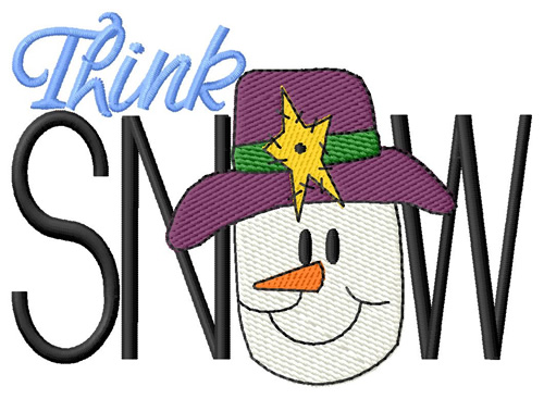 Think Snow Machine Embroidery Design