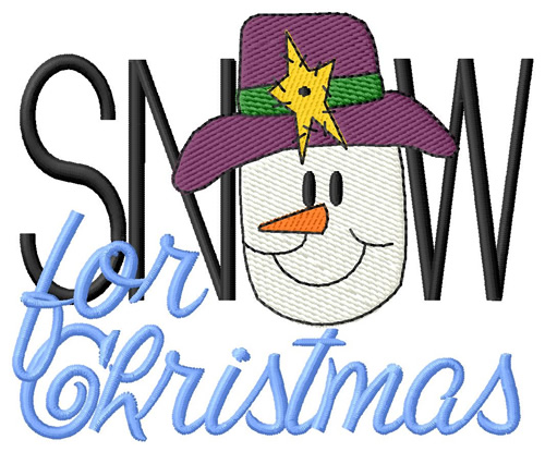 Snow For Christmas Machine Embroidery Design