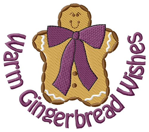 Gingerbread Wishes Machine Embroidery Design