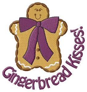 Picture of Gingerbread Kisses Machine Embroidery Design