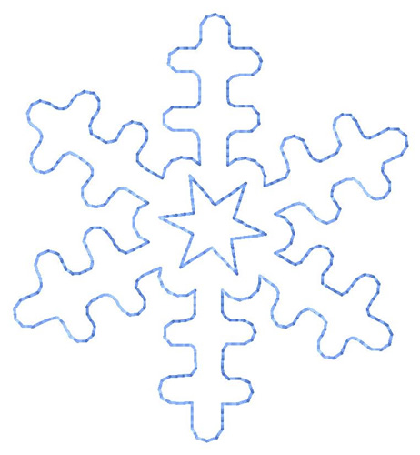 Snowflake Outline Machine Embroidery Design