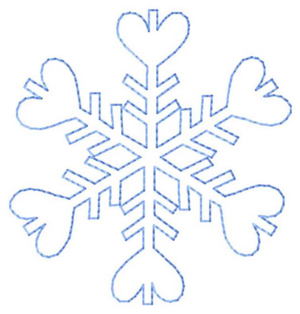Picture of Heart Snowflake Machine Embroidery Design