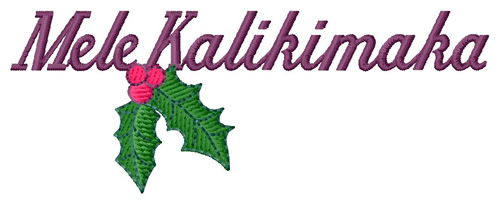 Mele Kalikimaka Machine Embroidery Design
