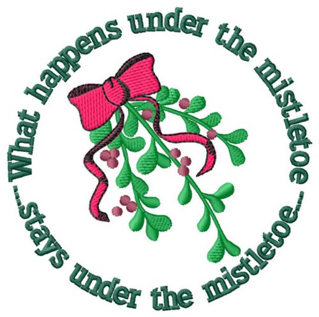Picture of What Happens Under Mistletoe Machine Embroidery Design