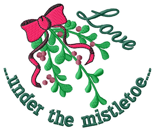 Love Under The Mistletoe Machine Embroidery Design