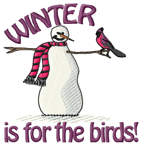 Winter Is For the Birds Machine Embroidery Design