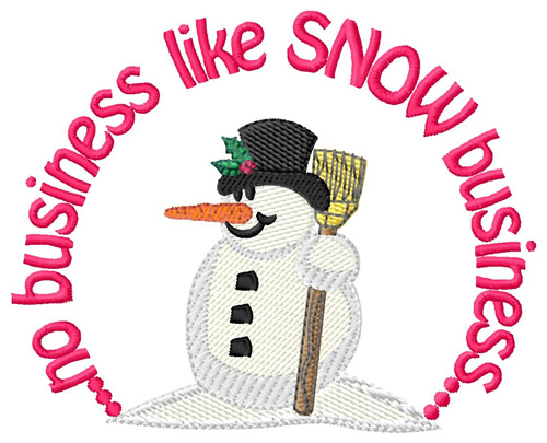 Snow Business Machine Embroidery Design