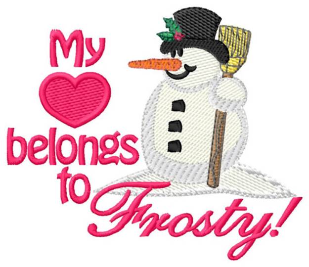 Picture of Heart Belongs to Frosty Machine Embroidery Design