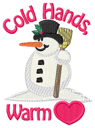 Cold Hands Warm Heart Machine Embroidery Design