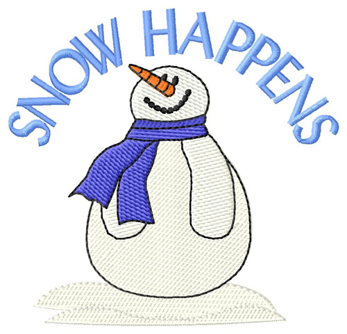 Snow Happens Machine Embroidery Design
