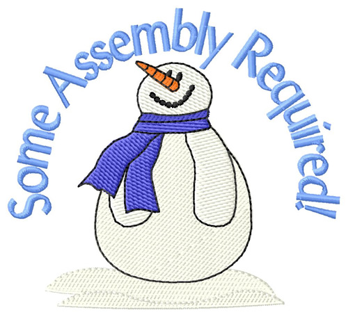 Some Assembly Required Machine Embroidery Design