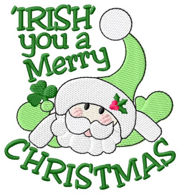 Picture of Irish Merry Christmas Machine Embroidery Design