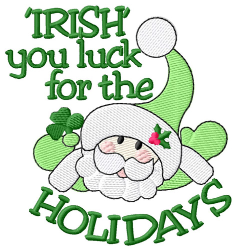 Luck For The Holidays Machine Embroidery Design