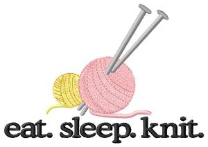 Picture of Knitting Needles & Yarn Machine Embroidery Design