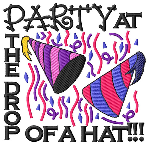 Drop Of A  Hat Machine Embroidery Design