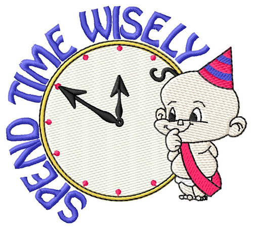 Spend Time Wisely Machine Embroidery Design