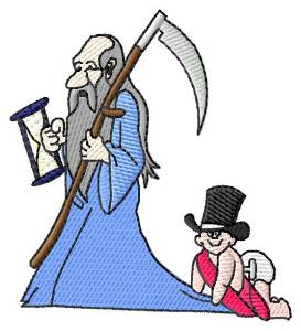 Picture of Father Time Machine Embroidery Design