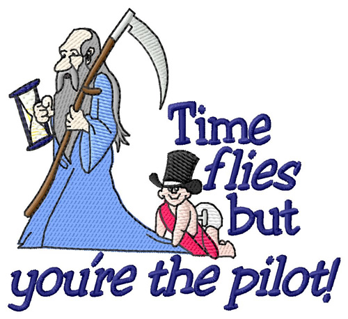 Time Flies Machine Embroidery Design