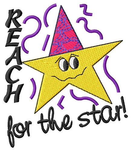 Reach For The Star Machine Embroidery Design