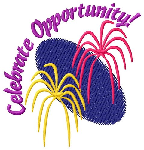 Celebrate Opportunity Machine Embroidery Design