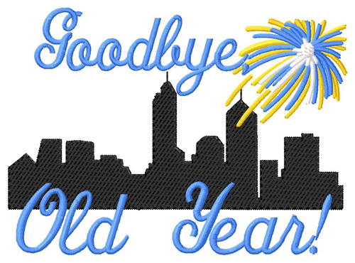 Goodbye Old Year Machine Embroidery Design
