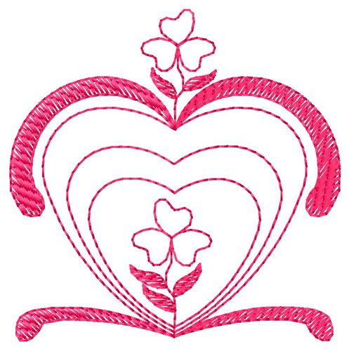Heart Machine Embroidery Design