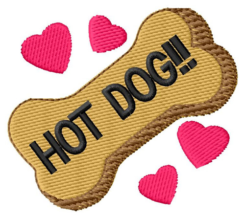 Hot Dog! Machine Embroidery Design