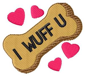 Picture of I Wuff You Machine Embroidery Design