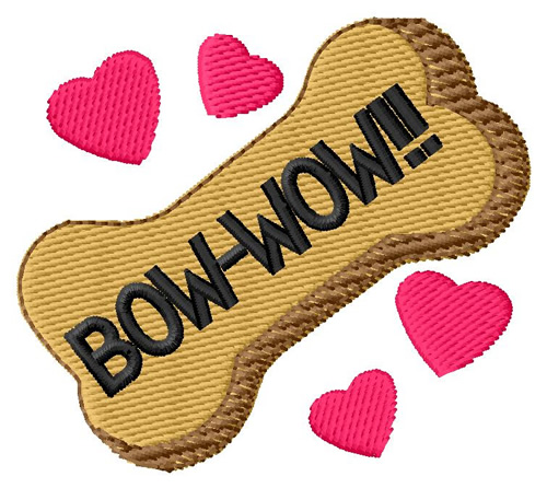 Bow-Wow Machine Embroidery Design