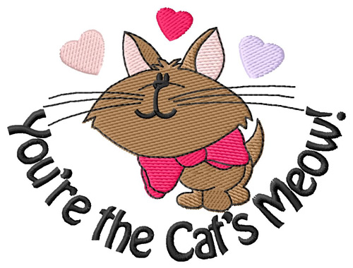 Youre The Cats Meow Machine Embroidery Design
