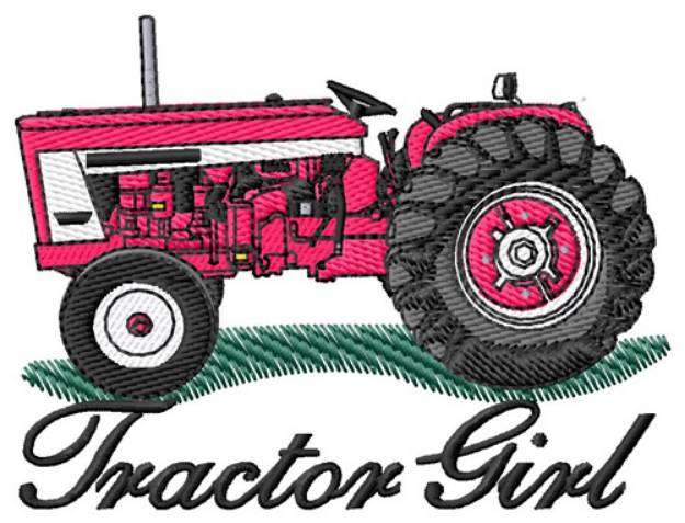 Picture of Tractor Girl Machine Embroidery Design