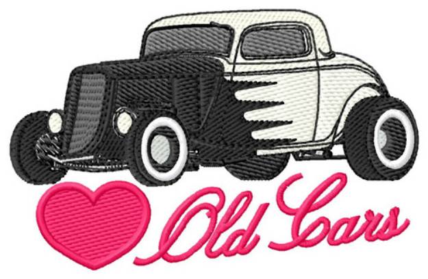 Picture of Love Old Cars Machine Embroidery Design