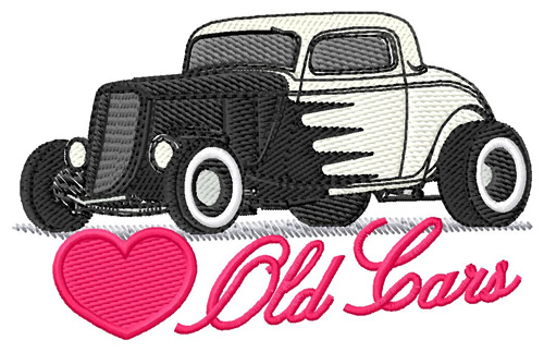 Love Old Cars Machine Embroidery Design