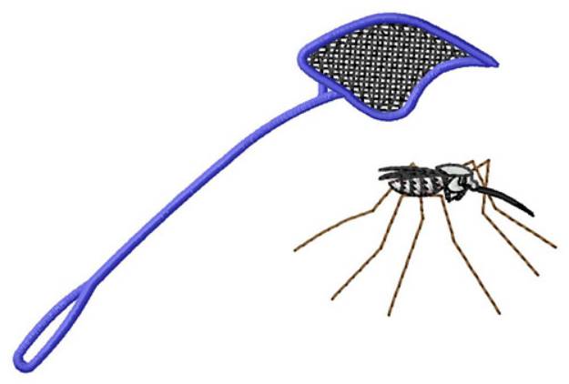 Picture of Flyswatter And Mosquito Machine Embroidery Design