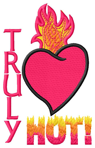 Truly Hot Machine Embroidery Design